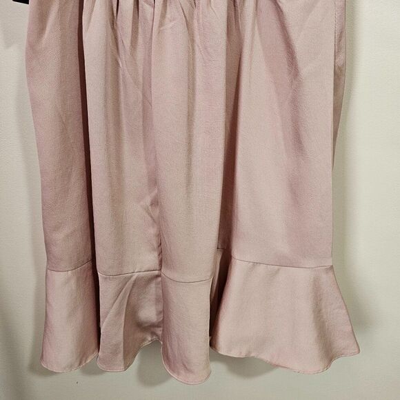NWT EXPRESS LIGHT PINK TIE SHOULDER TANK DRESS TIERED RUFFLED HEM SIZE XL - Picture 3 of 16